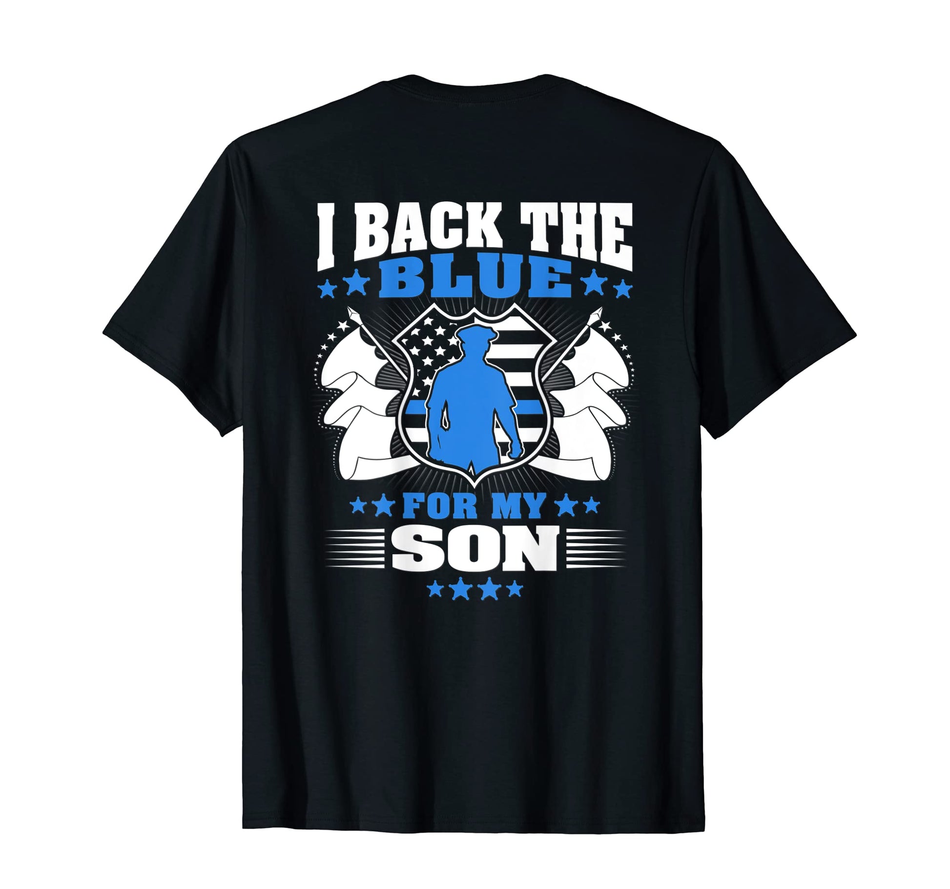 I Back Blue My Son Proud Police Mom Dad T-Shirt - Aesthetic Graphic Unisex - T-Shirt, Sweatshirt, Hoodie