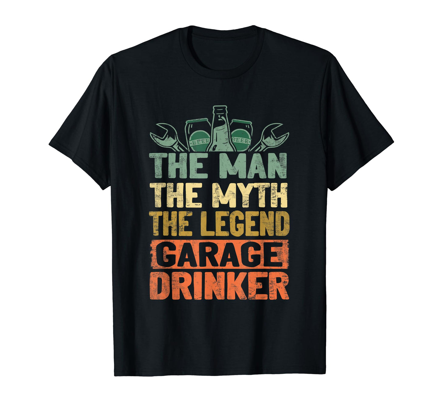 Myth Legend Garage Drinker Funny Beer T-Shirt - Custom Art Print Unisex - T-Shirt, Sweatshirt, Hoodie