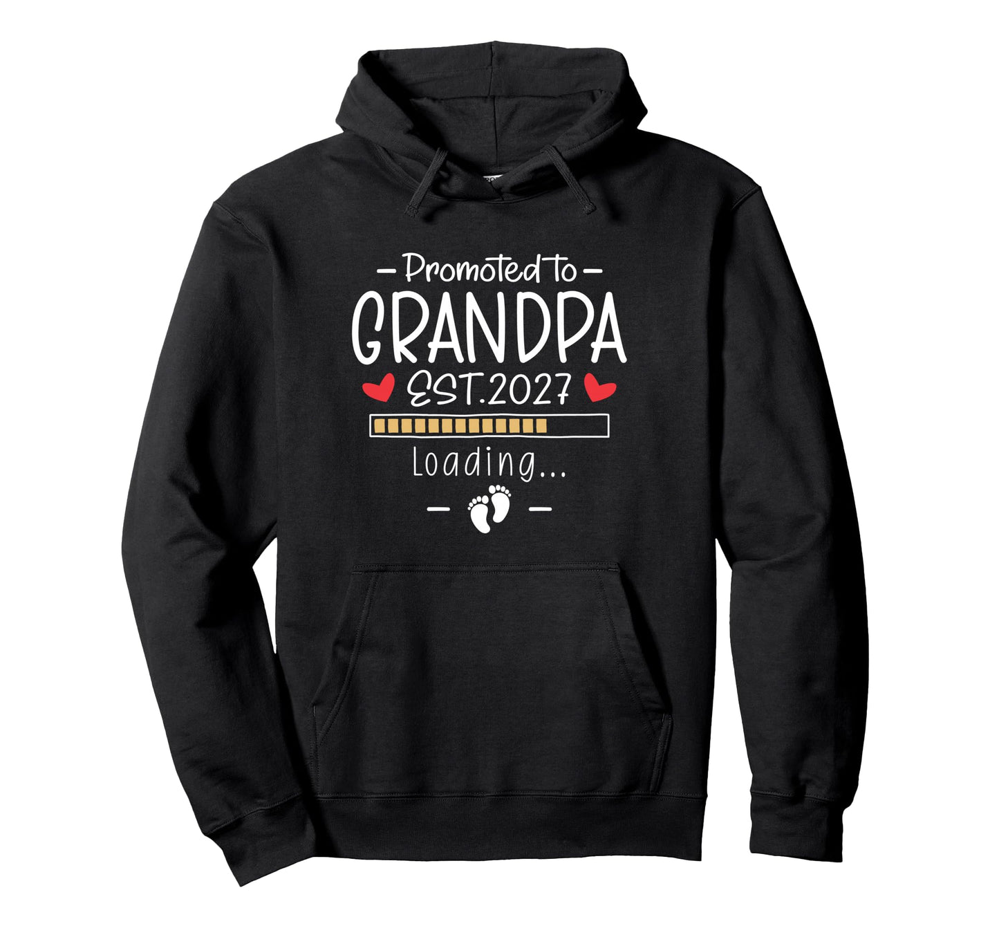 1St Time Grandpa Announcement Hoodie - Fun Novelty Design for Adults - T-Shirt, Sweatshirt, Hoodie