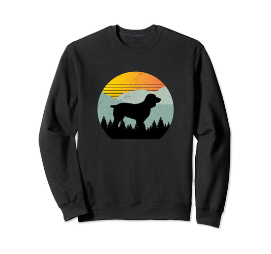 Boykin Dog Sunset Distressed Hiking Sweatshirt - Custom Art Print Unisex - T-Shirt, Sweatshirt, Hoodie
