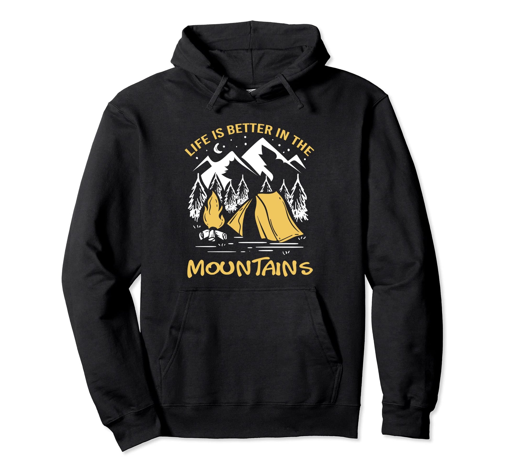 Life Mountains Hiking Camper Nature Hoodie - Unique Graphic for Adults - T-Shirt, Sweatshirt, Hoodie