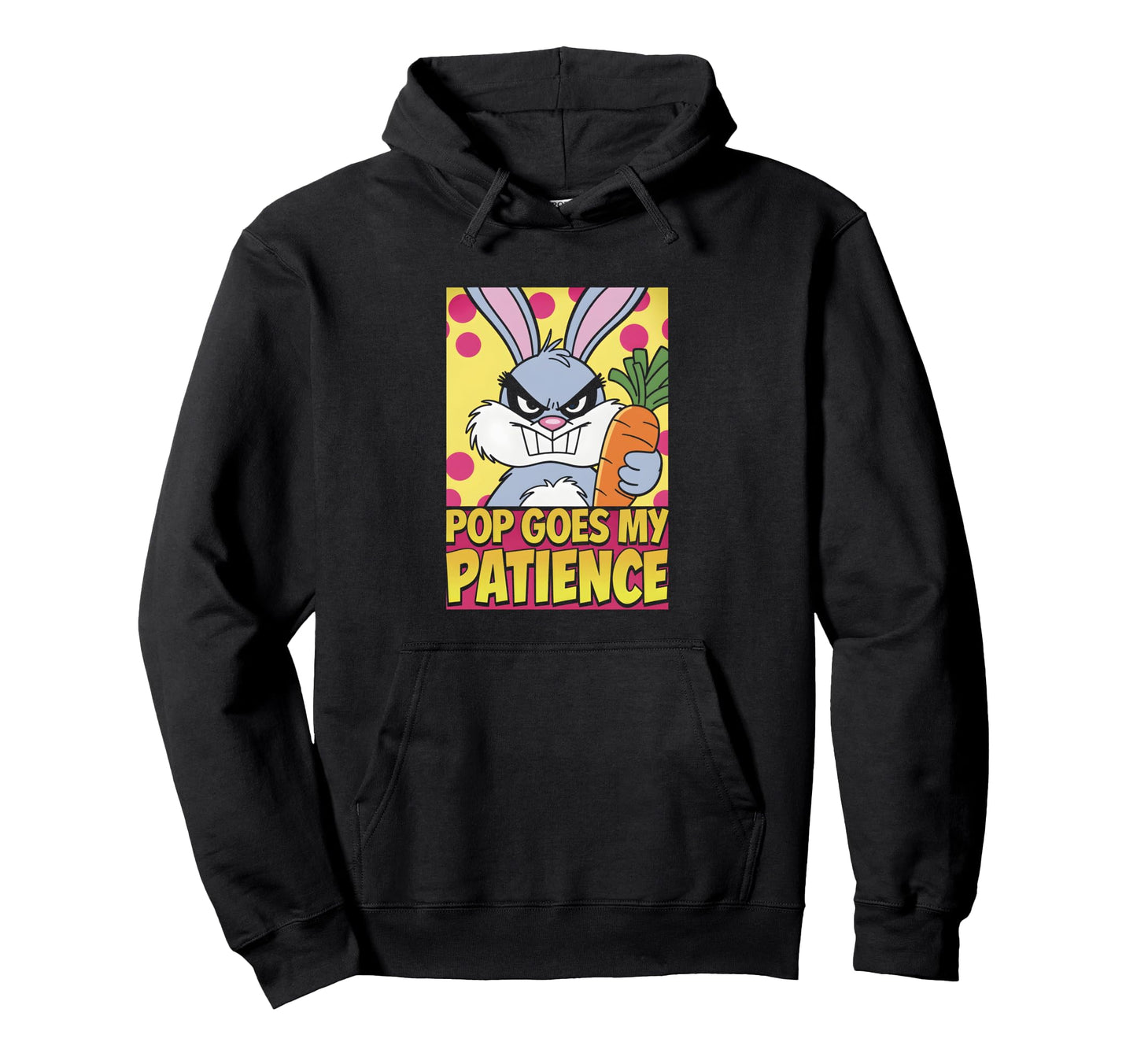 Grumpy Bunny Pop Goes My Patience Pop Hoodie - Streetwear Style Men Women - T-Shirt, Sweatshirt, Hoodie
