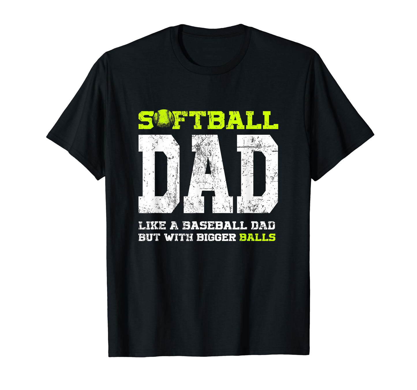 Softball Dad Pitcher Funny Distressed T-Shirt - Casual Everyday Wear Unisex - T-Shirt, Sweatshirt, Hoodie