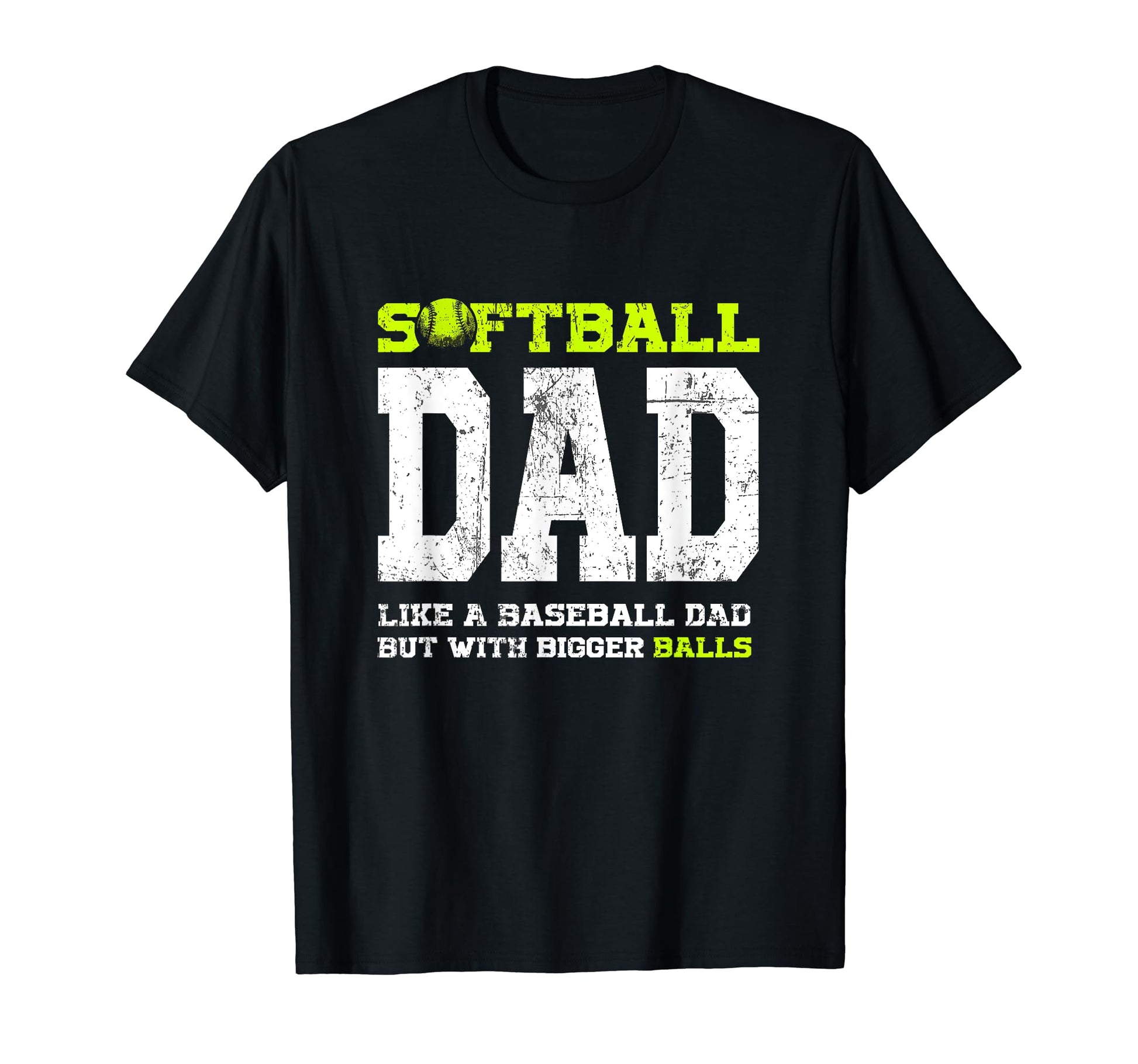 Softball Dad Pitcher Funny Distressed T-Shirt - Casual Everyday Wear Unisex - T-Shirt, Sweatshirt, Hoodie