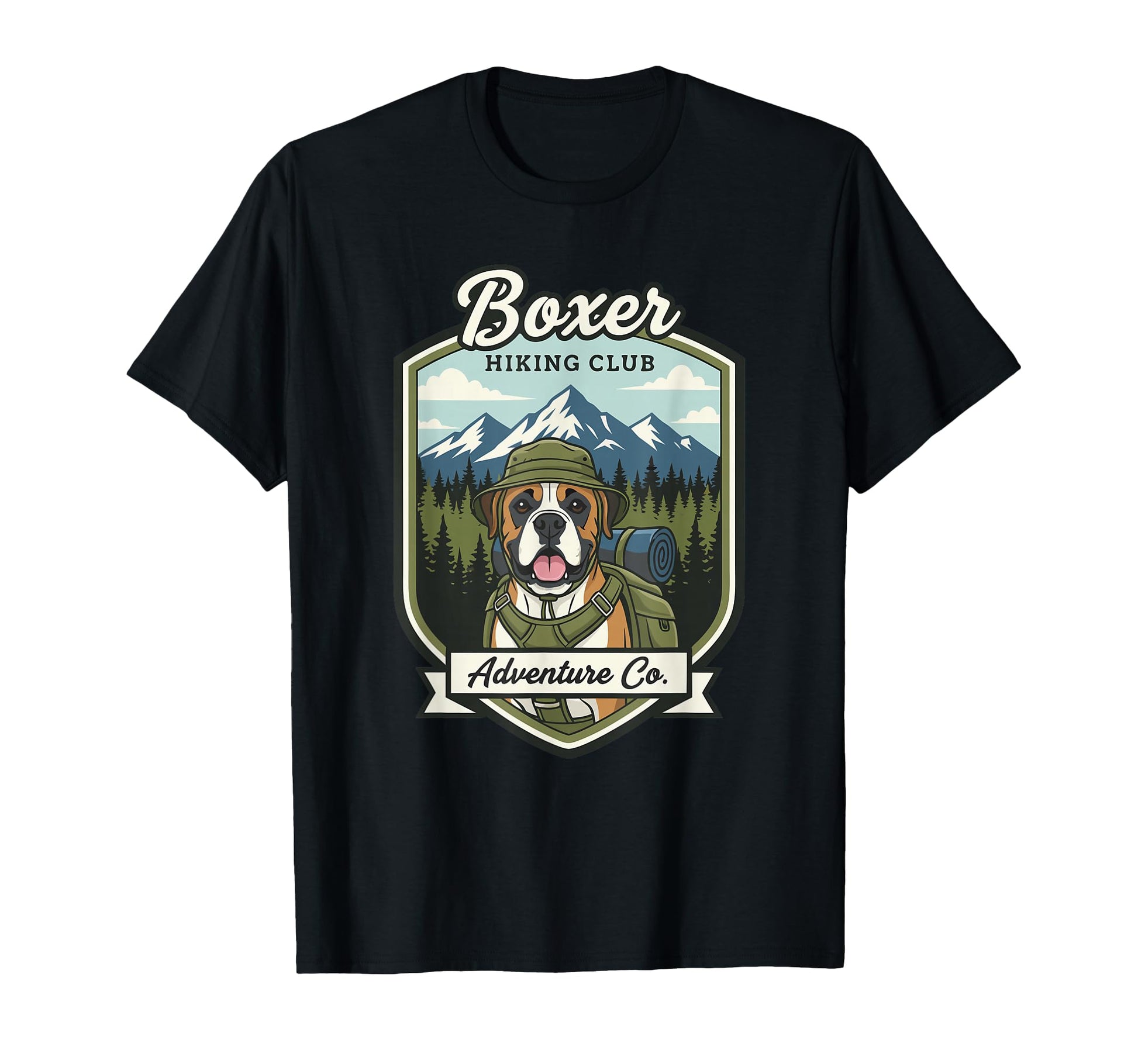 Boxer Hiking Club Mountain Adventure T-Shirt - Aesthetic Graphic Unisex - T-Shirt, Sweatshirt, Hoodie
