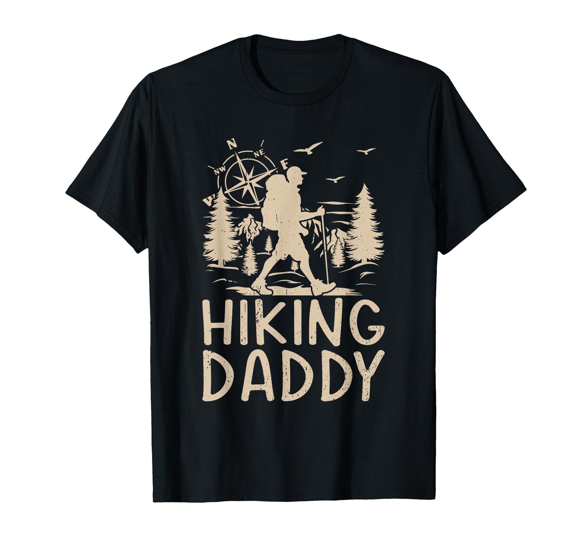 Hiking Daddy Hiking Lover Mountain T-Shirt - Custom Art Print for Adults - T-Shirt, Sweatshirt, Hoodie