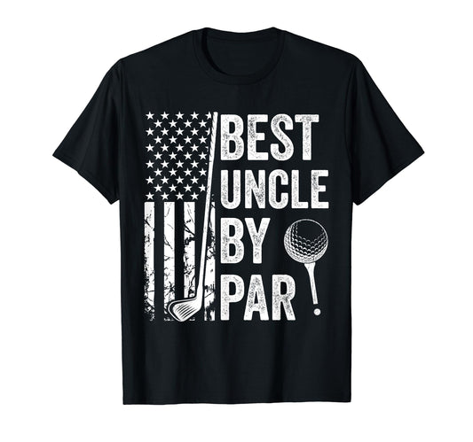 Best Uncle Par Usa Flag Golf Fathers Day T-Shirt - Novelty Apparel Unisex - T-Shirt, Sweatshirt, Hoodie