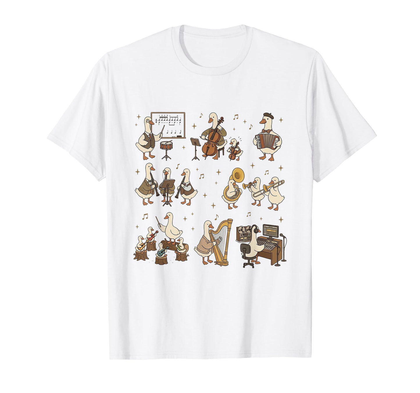 Silly Goose Music Teacher School Band T-Shirt - Custom Art Print Unisex - T-Shirt, Sweatshirt, Hoodie