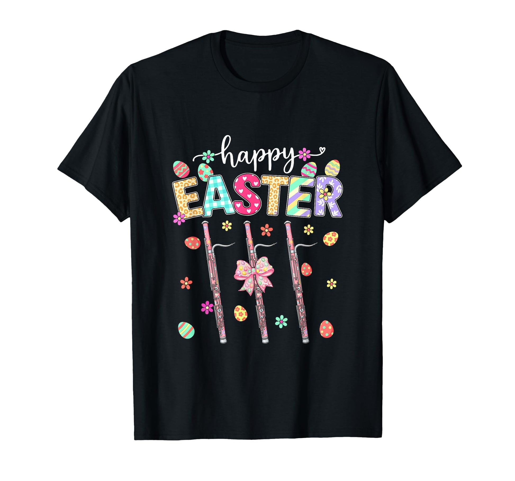 Happy Easter Bassoon Player Bow Tie T-Shirt - Novelty Apparel for Adults - T-Shirt, Sweatshirt, Hoodie