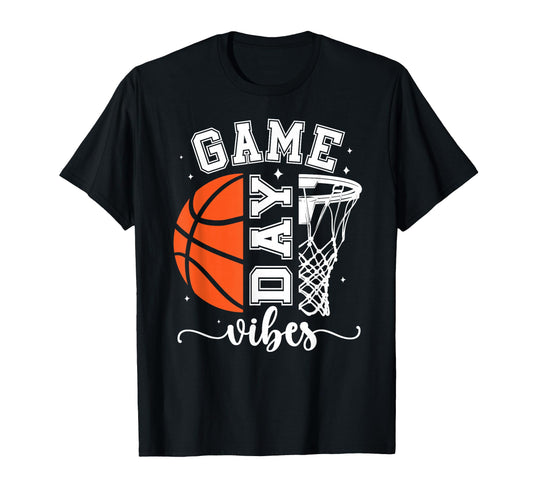 Basketball Game Day Vibes Game Day T-Shirt - Trendy Graphic for Adults - T-Shirt, Sweatshirt, Hoodie