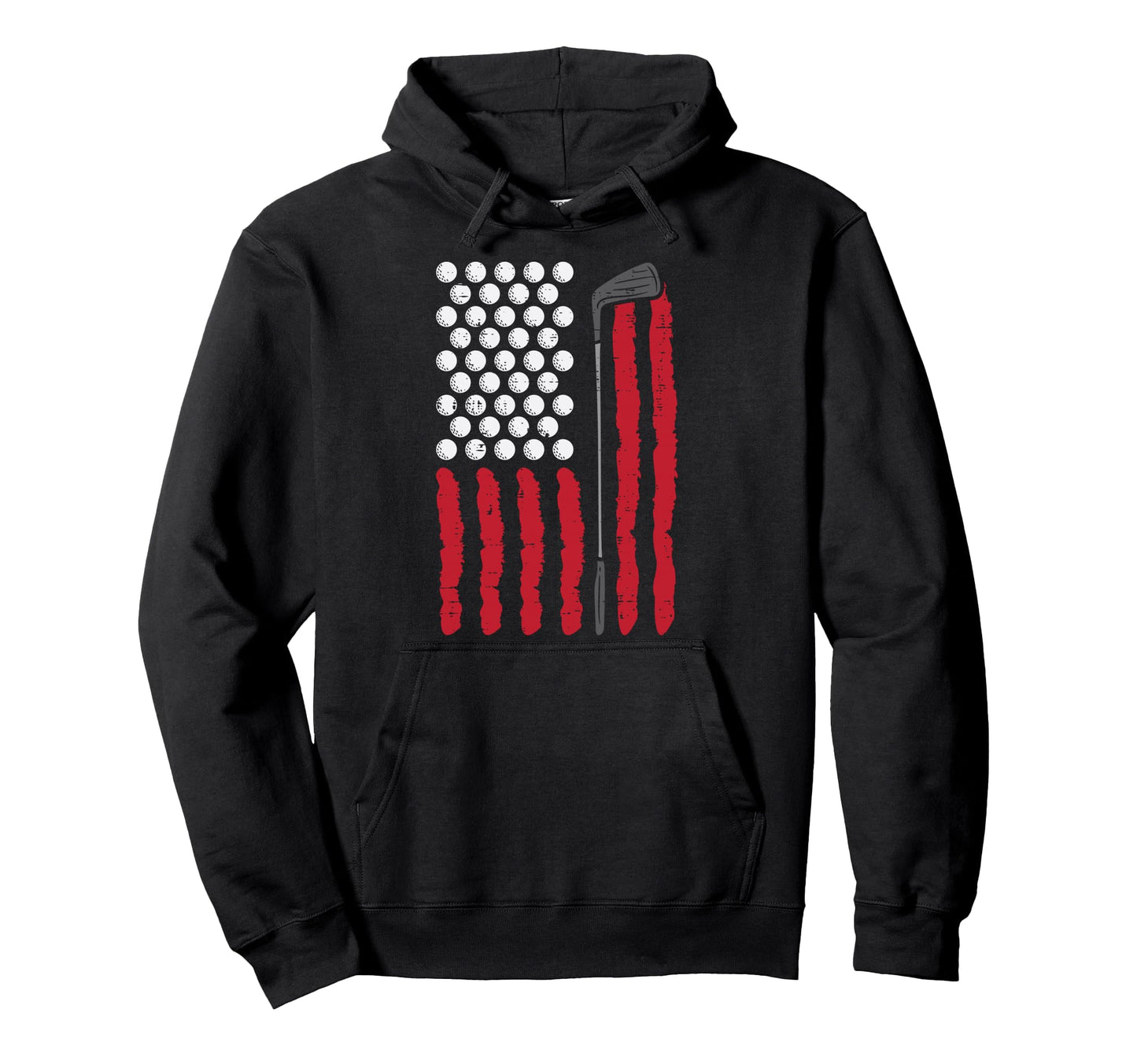 American Flag Golf Balls And Club Hoodie - Fun Novelty Design Unisex - T-Shirt, Sweatshirt, Hoodie