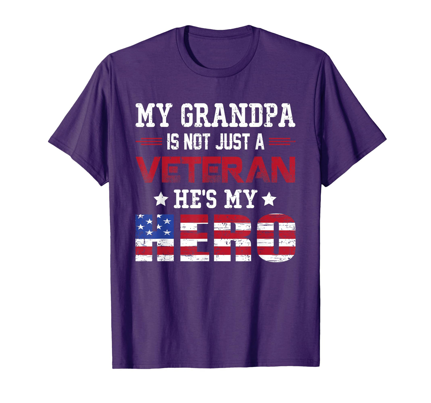 My Grandpa Is Not Just Veteran Hes My T-Shirt - Novelty Apparel for Adults - T-Shirt, Sweatshirt, Hoodie
