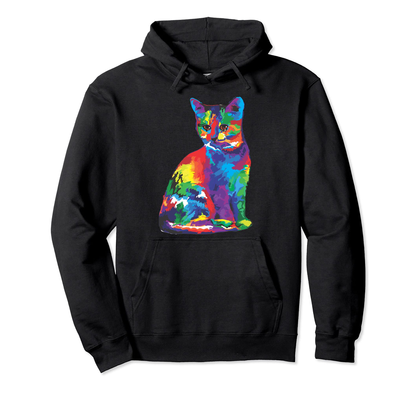 Cat Pop Art 3D Cat 3D Hoodie - Fun Novelty Design Men Women - T-Shirt, Sweatshirt, Hoodie