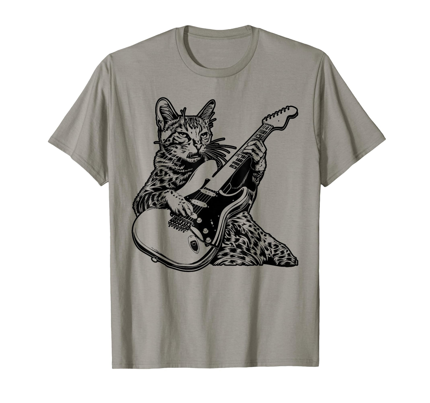 Cat Guitarist Guitar Savannah Dad Mom T-Shirt - Graphic Print for Adults - T-Shirt, Sweatshirt, Hoodie