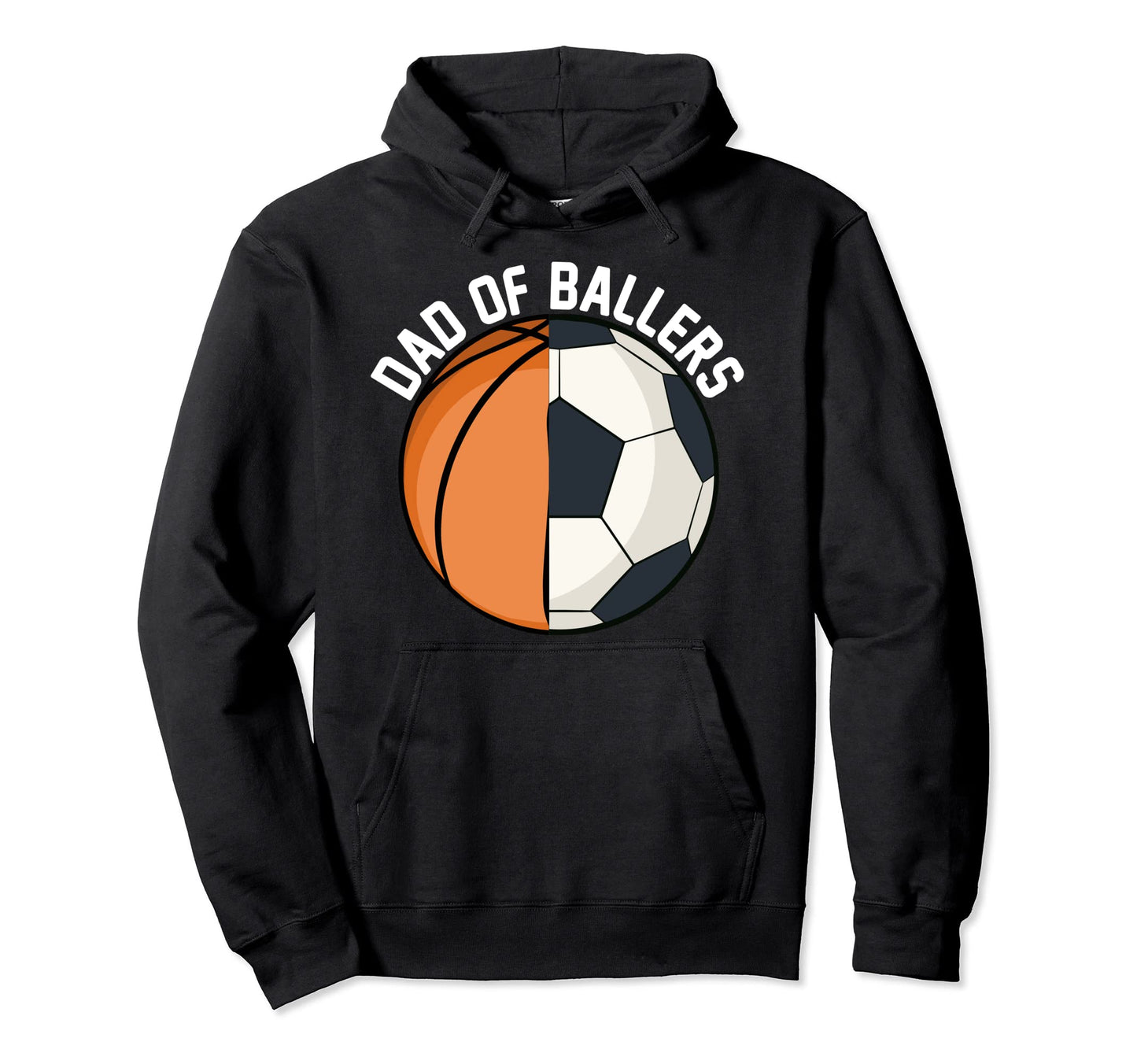 Dad Ballers Father Son Basketball Hoodie - Custom Art Print for Adults - T-Shirt, Sweatshirt, Hoodie