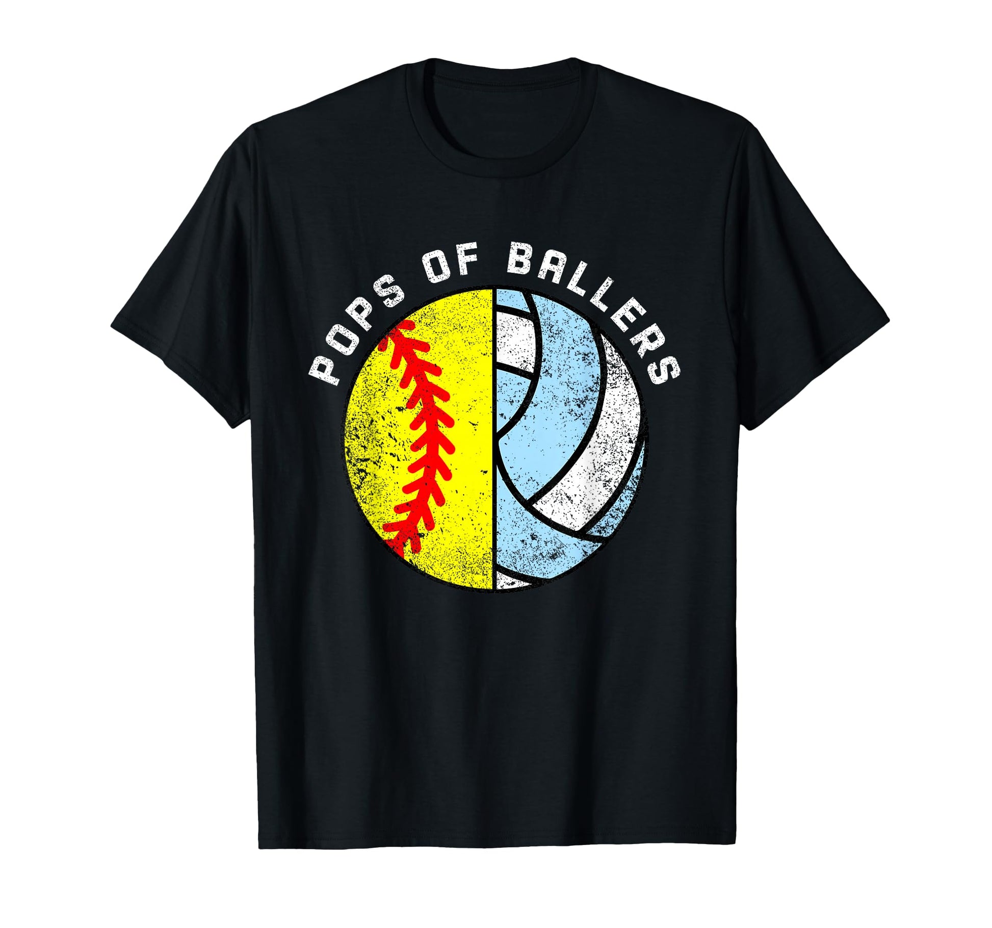 Pops Ballers Funny Softball T-Shirt - Aesthetic Graphic for Adults - T-Shirt, Sweatshirt, Hoodie
