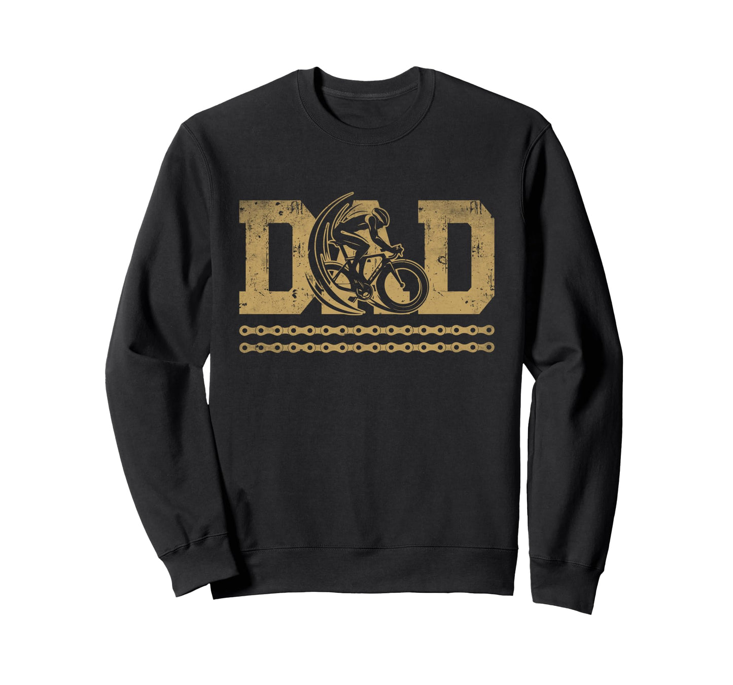 Biker Dad Fathers Day Birthday Sweatshirt - Custom Art Print Men Women - T-Shirt, Sweatshirt, Hoodie