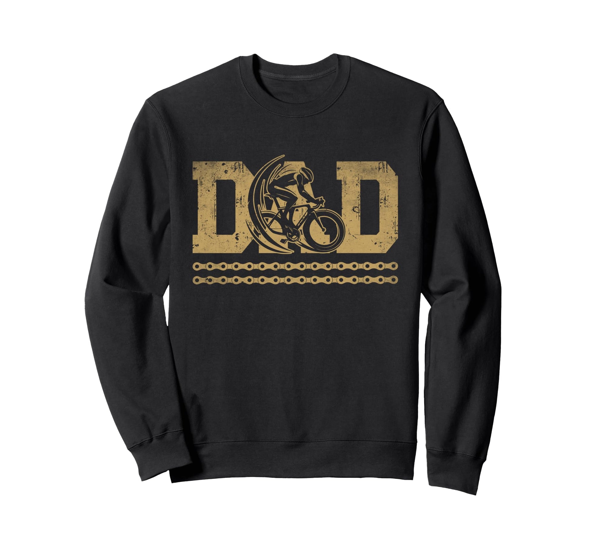 Biker Dad Fathers Day Birthday Sweatshirt - Custom Art Print Men Women - T-Shirt, Sweatshirt, Hoodie