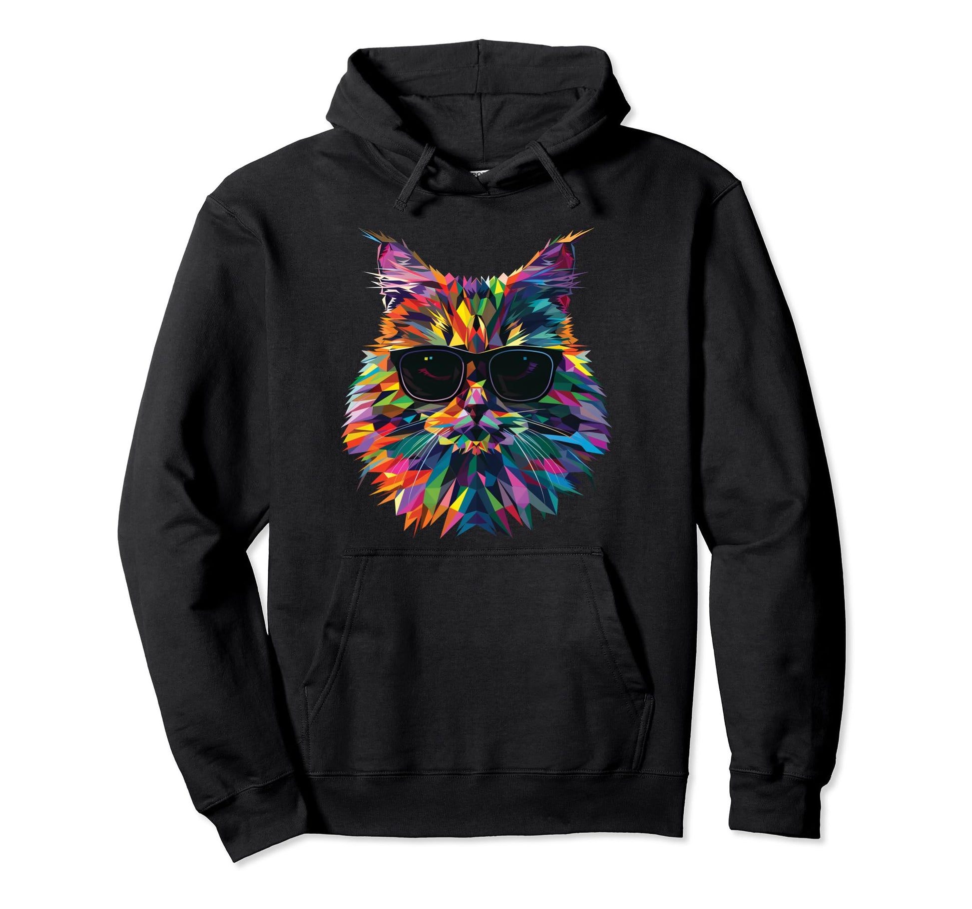 Cat Dad Mom Sunglasses Persian Hoodie - Fun Novelty Design Men Women - T-Shirt, Sweatshirt, Hoodie