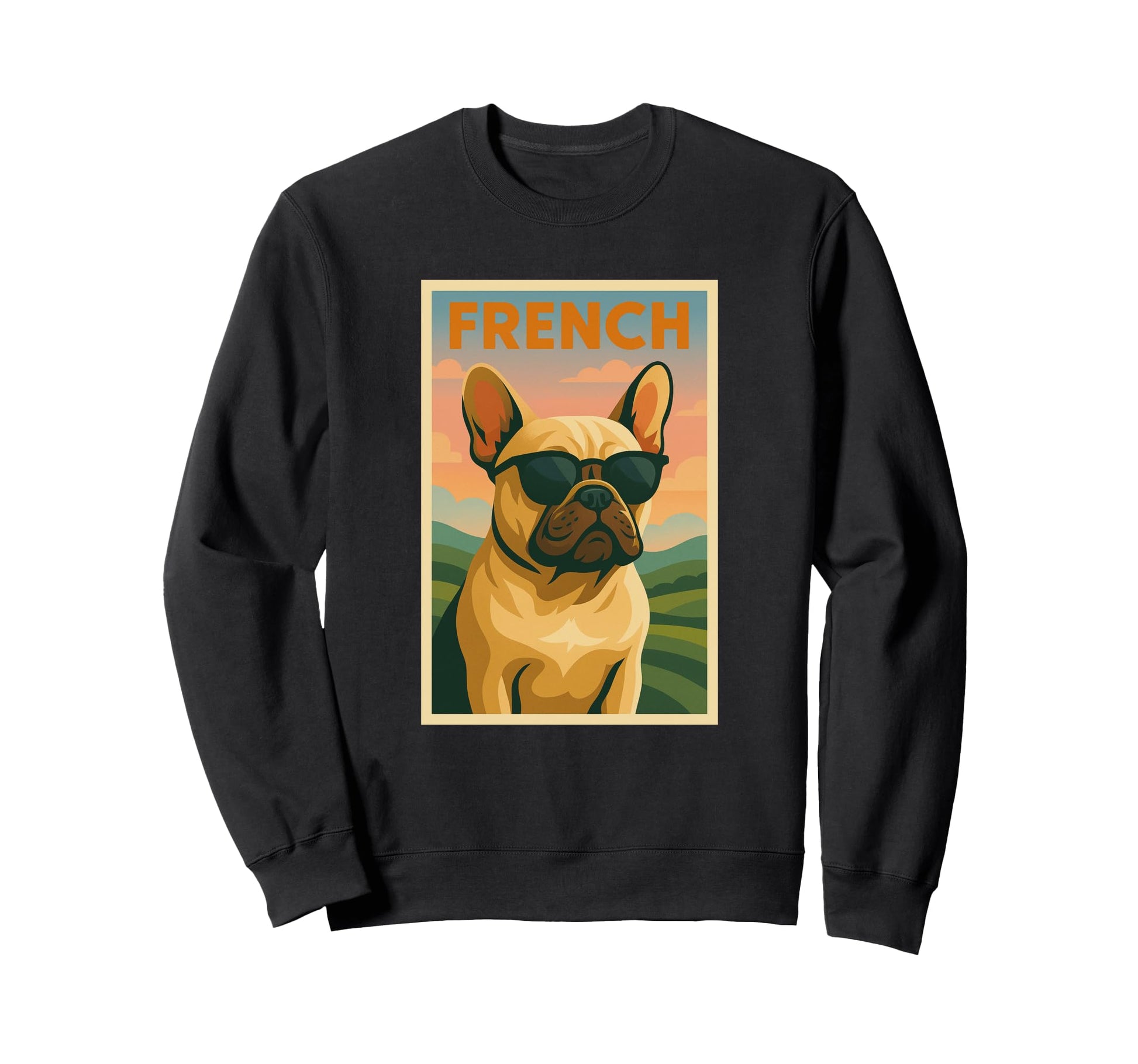 French Bulldog Art Pop Art Sweatshirt - Casual Everyday Wear Men Women - T-Shirt, Sweatshirt, Hoodie