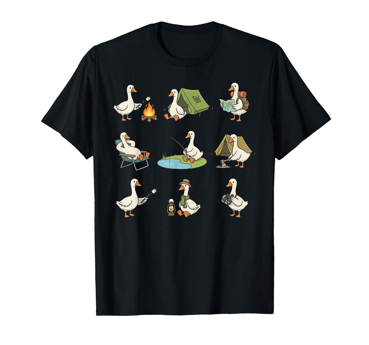 Goose Camping Nature Camping Hiking T-Shirt - Casual Everyday Wear Unisex - T-Shirt, Sweatshirt, Hoodie