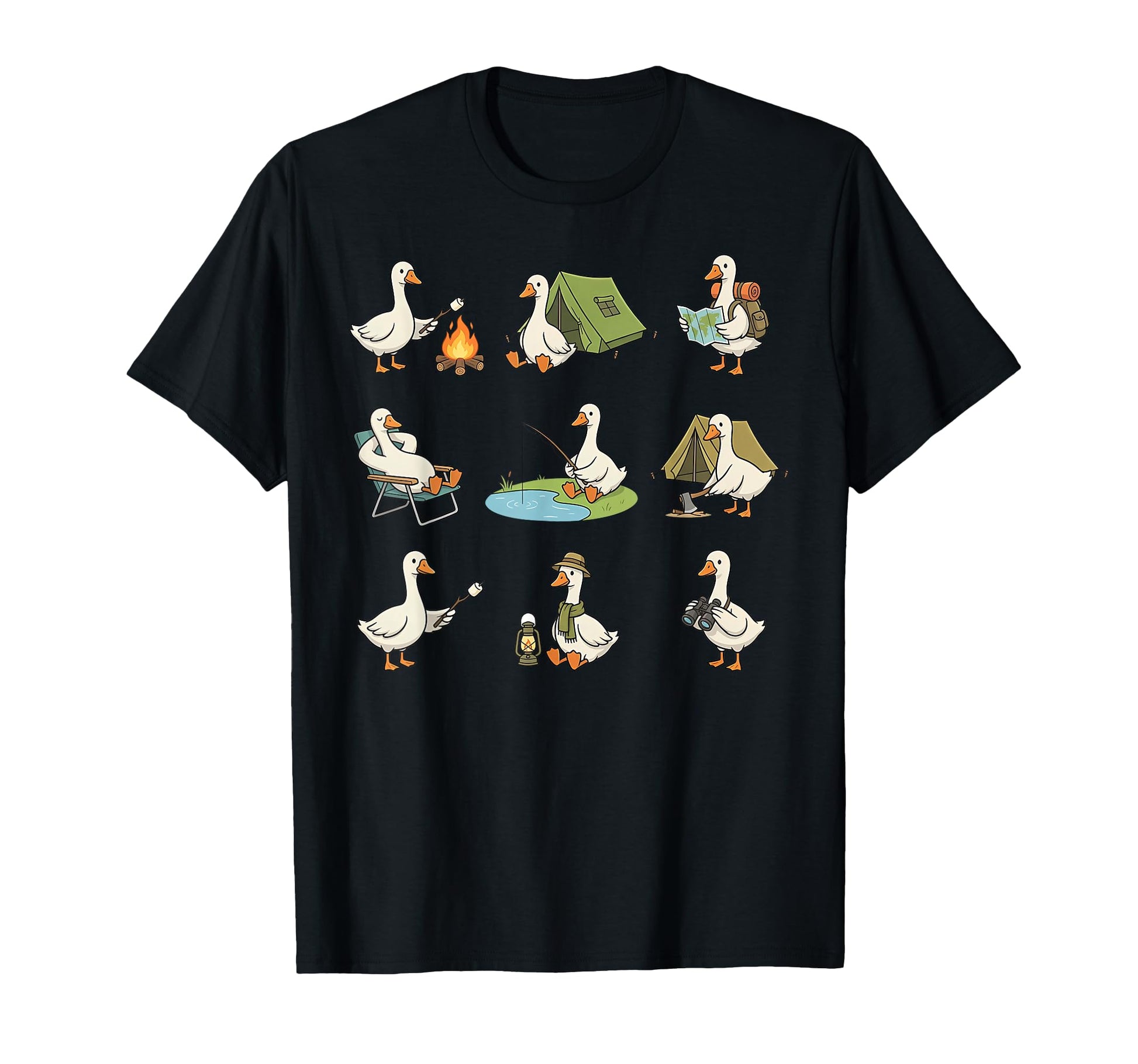 Goose Camping Nature Camping Hiking T-Shirt - Casual Everyday Wear Unisex - T-Shirt, Sweatshirt, Hoodie