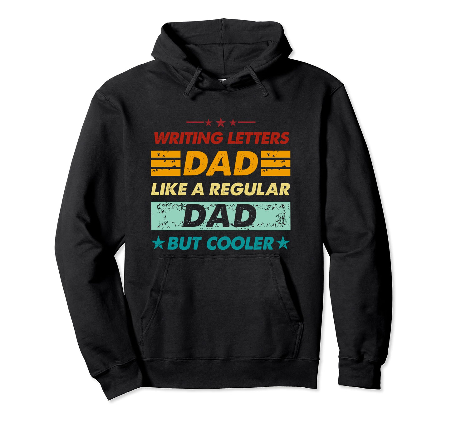 Funny Writing Letters Dad Like Regular Hoodie - Minimalist Print Unisex - T-Shirt, Sweatshirt, Hoodie