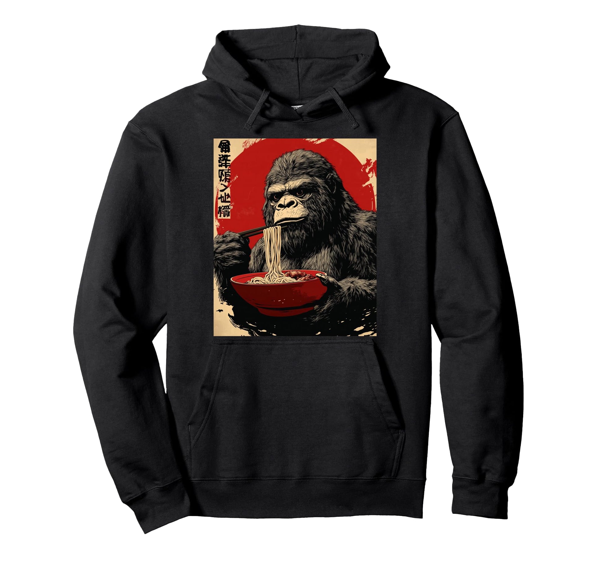 Bigfoot Ramen Japanese Art Funny Hoodie - Streetwear Style Unisex - T-Shirt, Sweatshirt, Hoodie