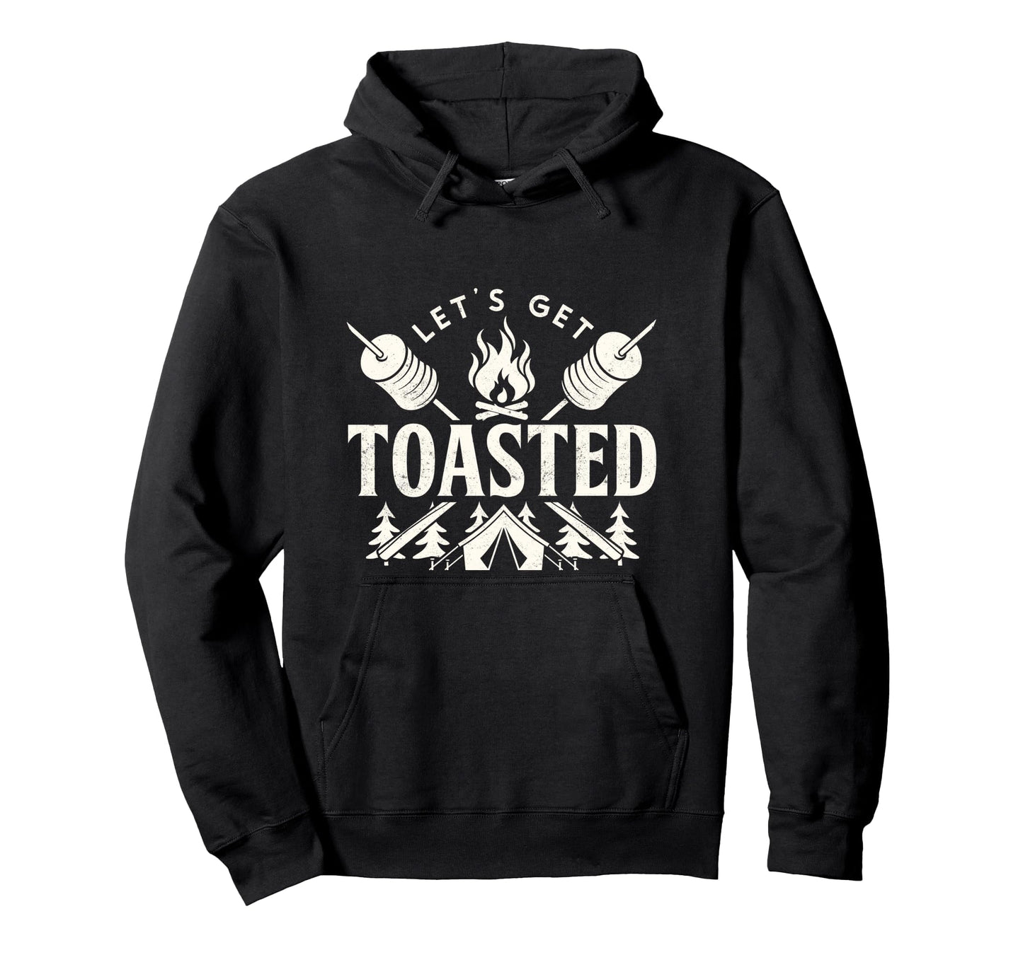 Bonfire Lets Get Toasted Friend Hoodie - Minimalist Print Men Women - T-Shirt, Sweatshirt, Hoodie