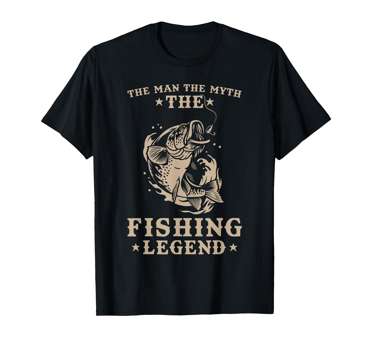 Mens Fishing Angler Dad Myth Fishing Legend T-Shirt - Graphic Print Unisex - T-Shirt, Sweatshirt, Hoodie