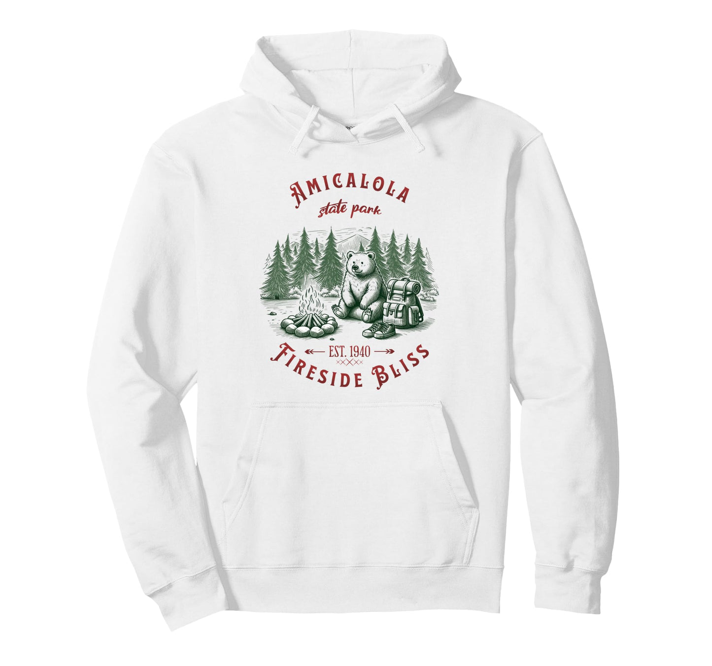 Amicalola Camping Hoodie - Fun Novelty Design Unisex - T-Shirt, Sweatshirt, Hoodie