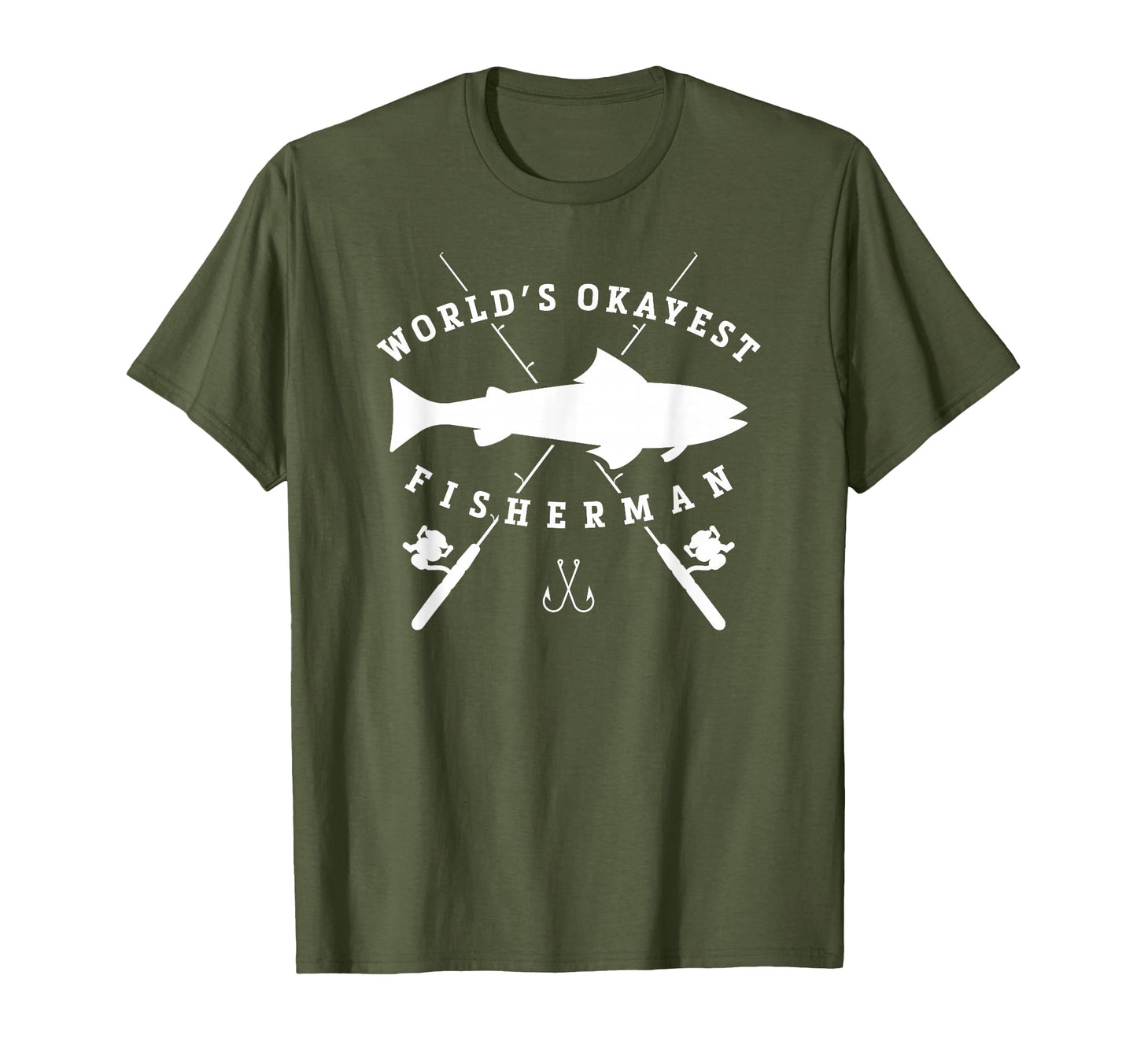 Worlds Okayest Fisherman Retirement T-Shirt - Custom Art Print for Adults - T-Shirt, Sweatshirt, Hoodie
