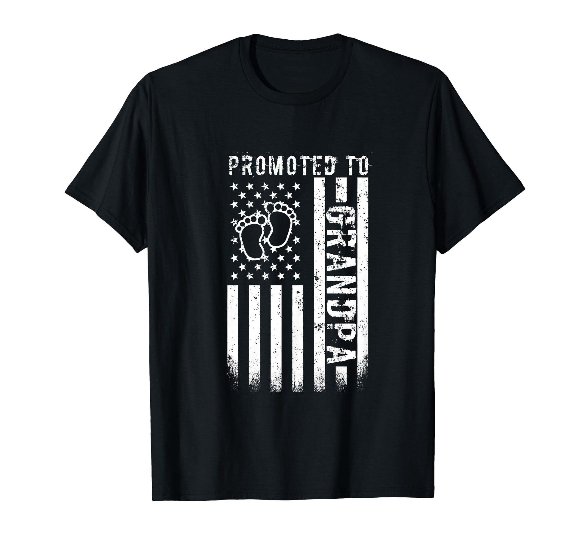 Promoted To Grandpa Usa American T-Shirt - Fun Novelty Design Men Women - T-Shirt, Sweatshirt, Hoodie