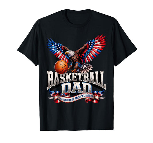 Basketball Dad American Flag Basketball T-Shirt - Trendy Graphic Unisex - T-Shirt, Sweatshirt, Hoodie