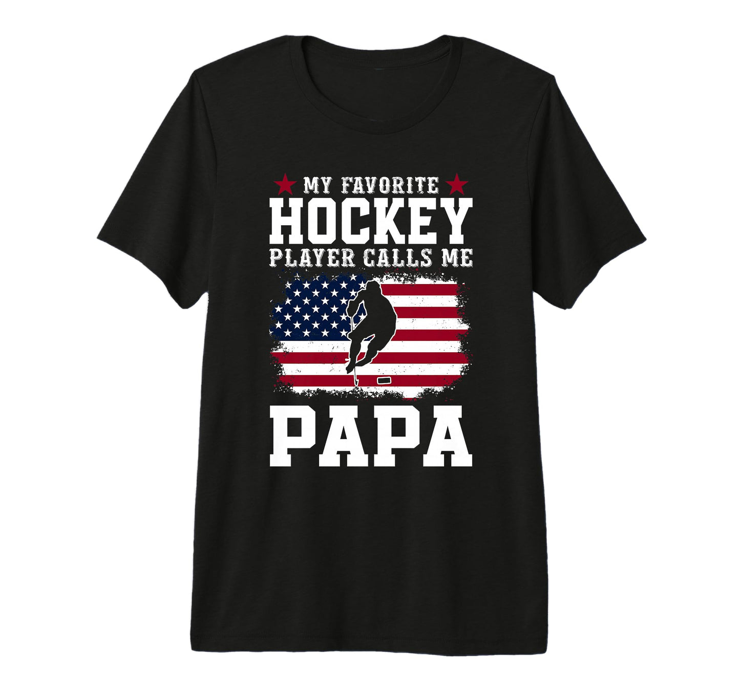 Mens Ice Hockey Dad Fathers Day Tri T-Shirt - Fun Novelty Design Unisex - T-Shirt, Sweatshirt, Hoodie