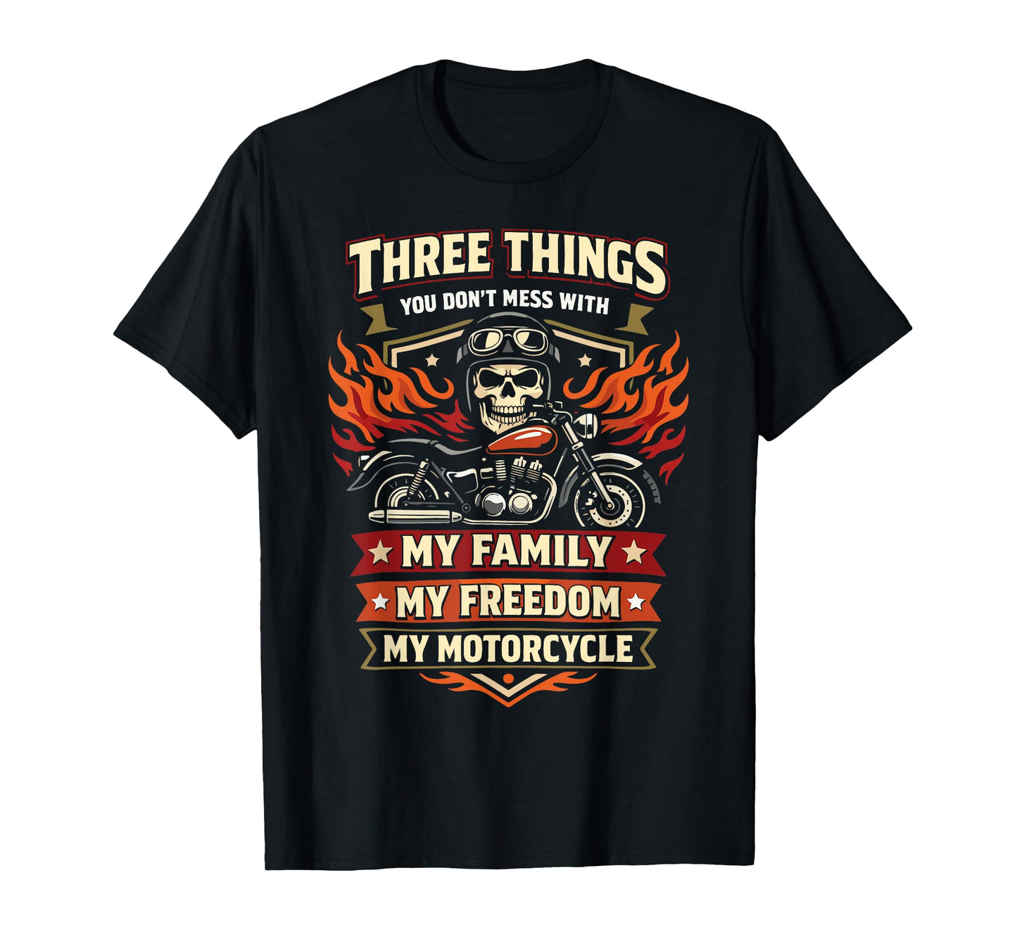 Motorcycle Biker Three Things You T-Shirt - Fun Novelty Design Unisex - T-Shirt, Sweatshirt, Hoodie