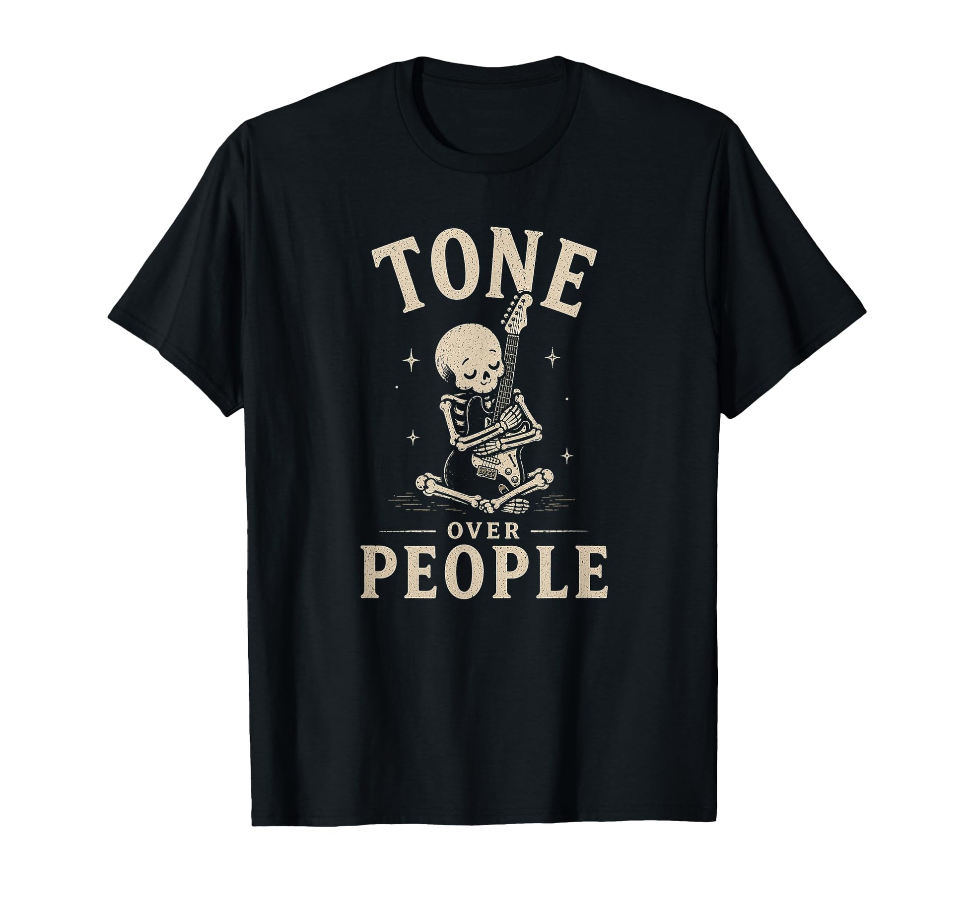 Tone Over People Funny Guitar Player T-Shirt - Graphic Print Men Women - T-Shirt, Sweatshirt, Hoodie