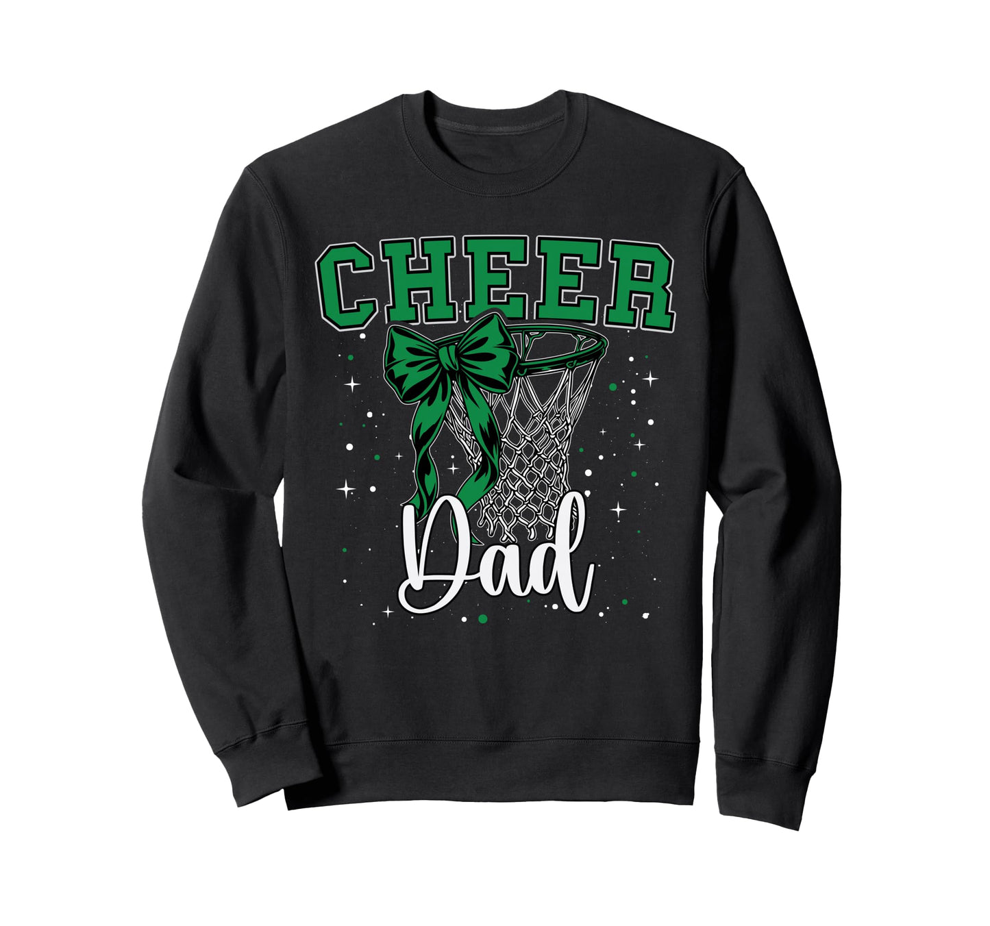Cheer Dad Papa Bow Sport Sweatshirt - Custom Art Print Men Women - T-Shirt, Sweatshirt, Hoodie