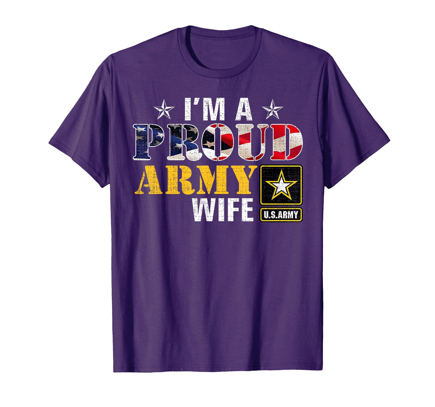 Im Proud Army Wife American Flag Military T-Shirt - Unique Graphic Unisex - T-Shirt, Sweatshirt, Hoodie