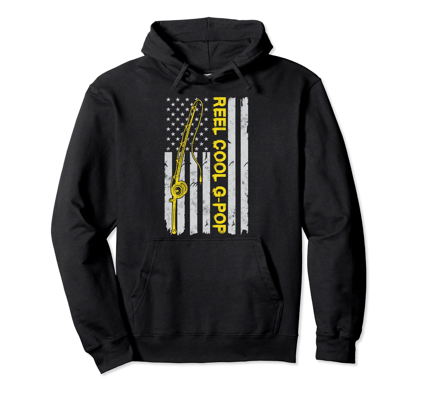 Reel G Pop American Funny Fishing Flag Gift Hoodie - Graphic Print Unisex - T-Shirt, Sweatshirt, Hoodie