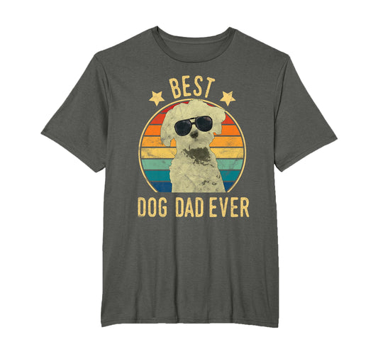 Best Dog Dad Ever Maltese Fathers T-Shirt - Aesthetic Graphic for Adults - T-Shirt, Sweatshirt, Hoodie