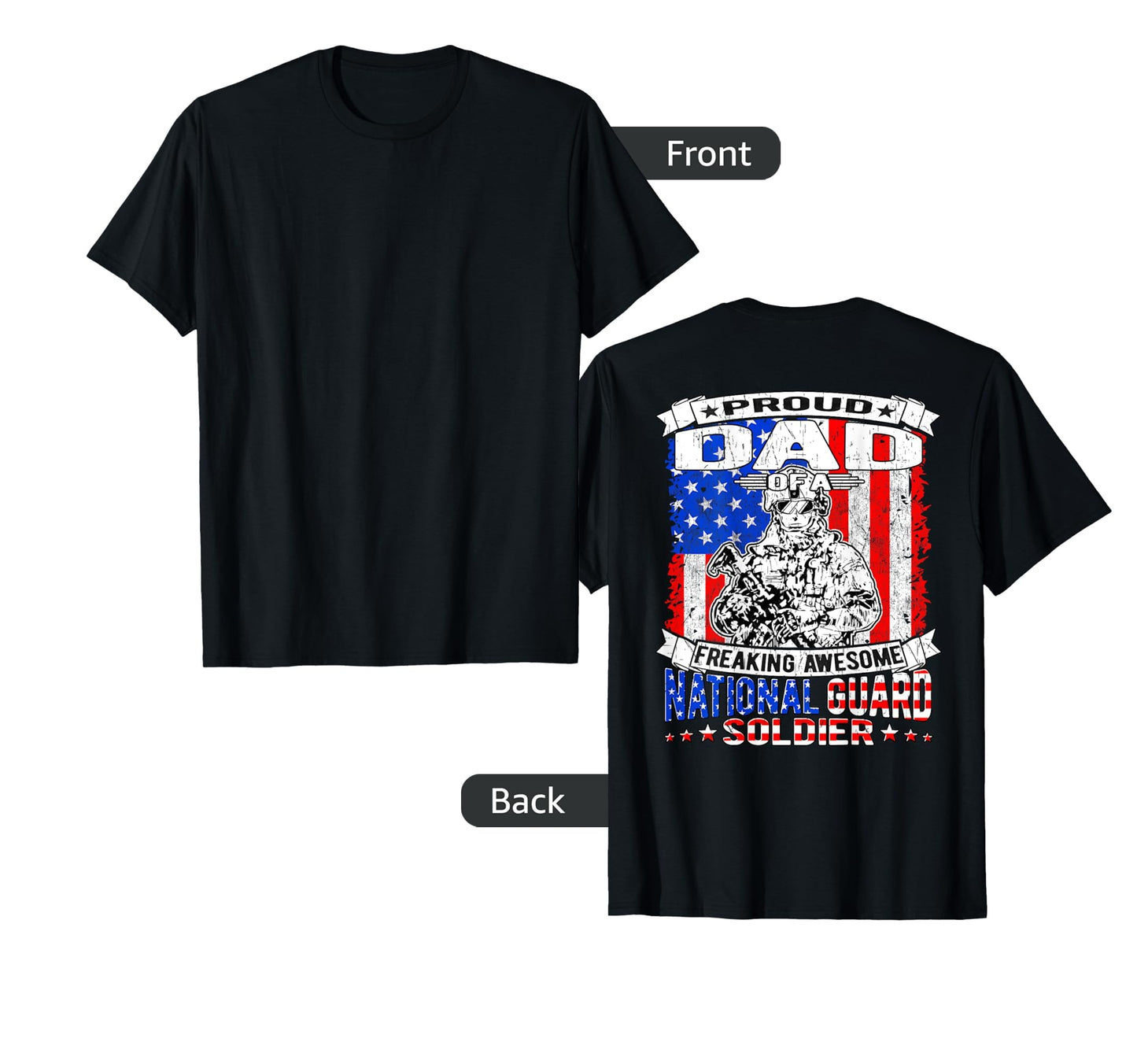 Mens Proud Dad National Guard Soldier T-Shirt - Unique Graphic Men Women - T-Shirt, Sweatshirt, Hoodie