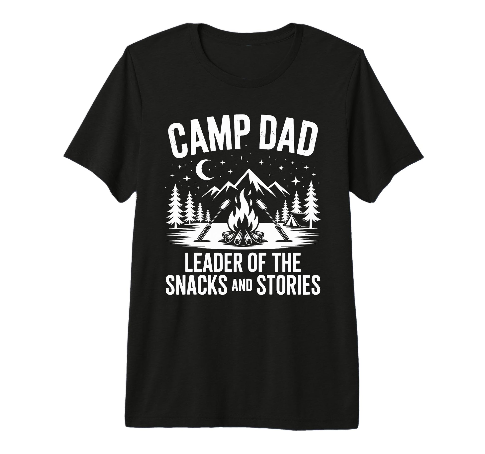 Camp Dad Camper Camping And Nature T-Shirt - Custom Art Print for Adults - T-Shirt, Sweatshirt, Hoodie