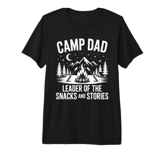 Camp Dad Camper Camping And Nature T-Shirt - Custom Art Print for Adults - T-Shirt, Sweatshirt, Hoodie