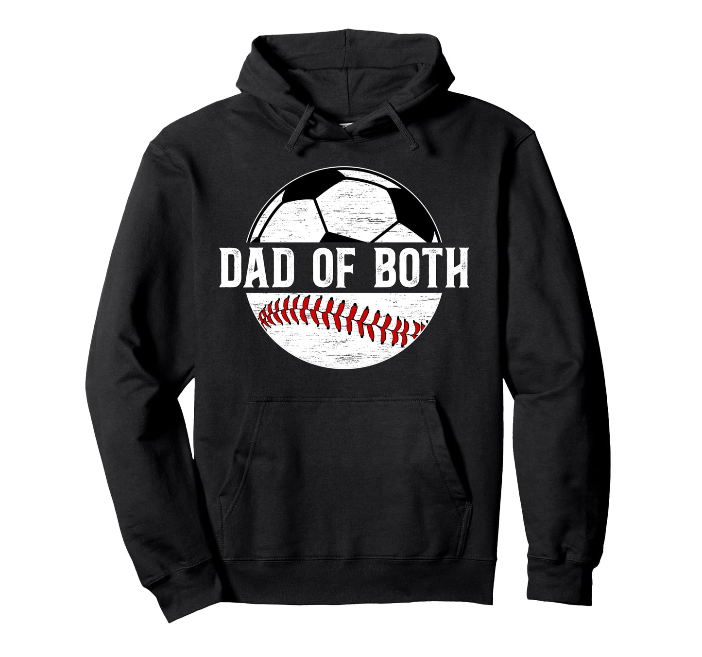 Dad Both Soccer Baseball Dad Ballers Hoodie - Custom Art Print Men Women - T-Shirt, Sweatshirt, Hoodie