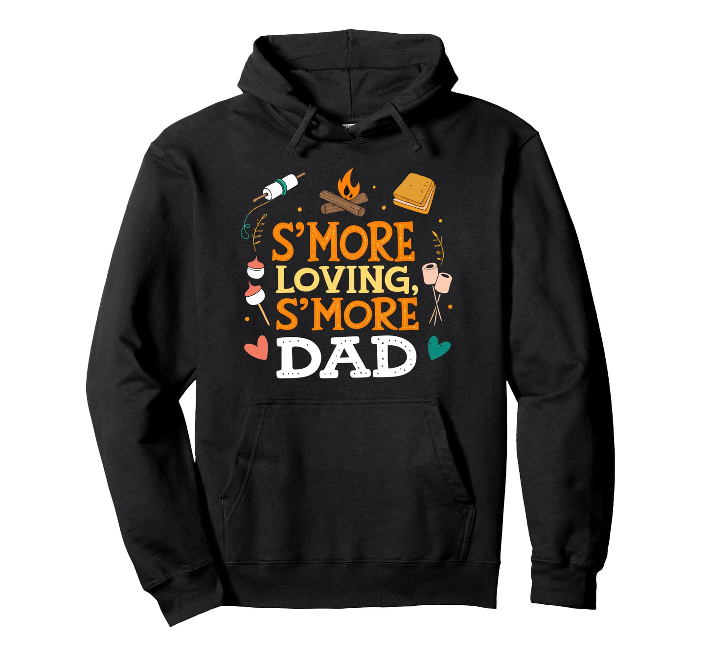 Hiking Fathers Day Smore Dad Camping Hoodie - Custom Art Print Men Women - T-Shirt, Sweatshirt, Hoodie
