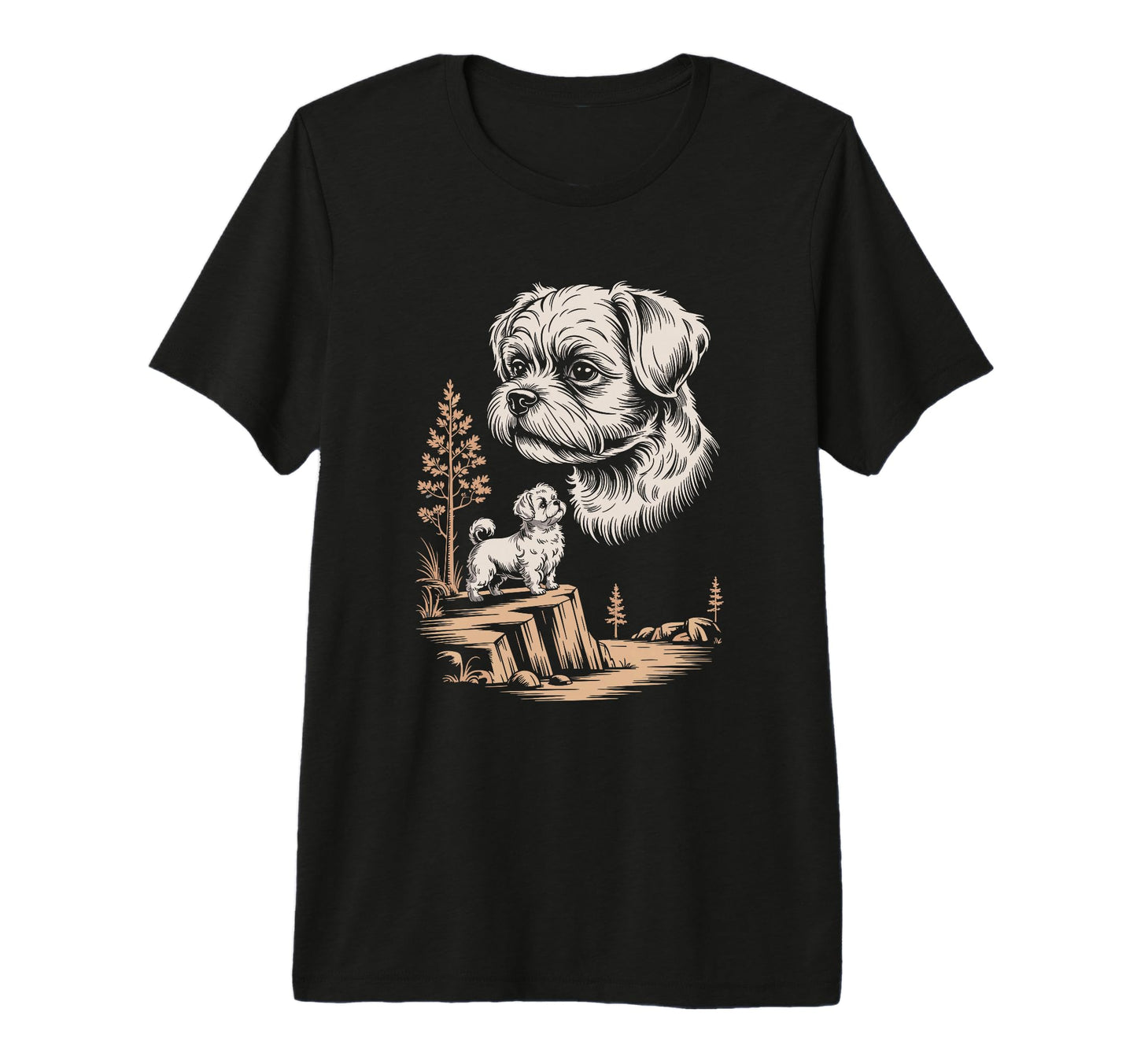 Mom Dad Maltese Dog Owner Hiking Lover T-Shirt - Novelty Apparel Unisex - T-Shirt, Sweatshirt, Hoodie