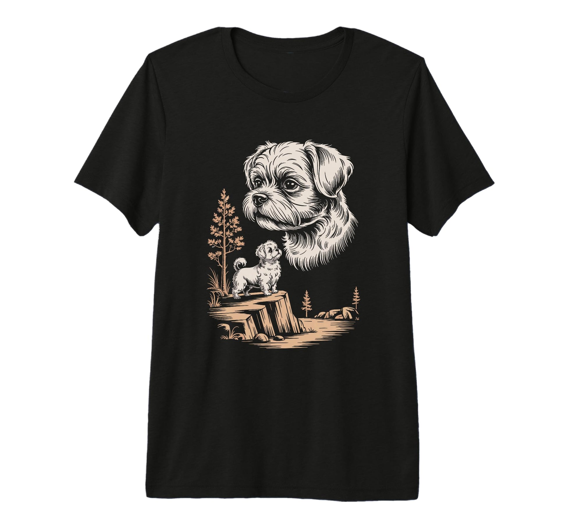 Mom Dad Maltese Dog Owner Hiking Lover T-Shirt - Novelty Apparel Unisex - T-Shirt, Sweatshirt, Hoodie