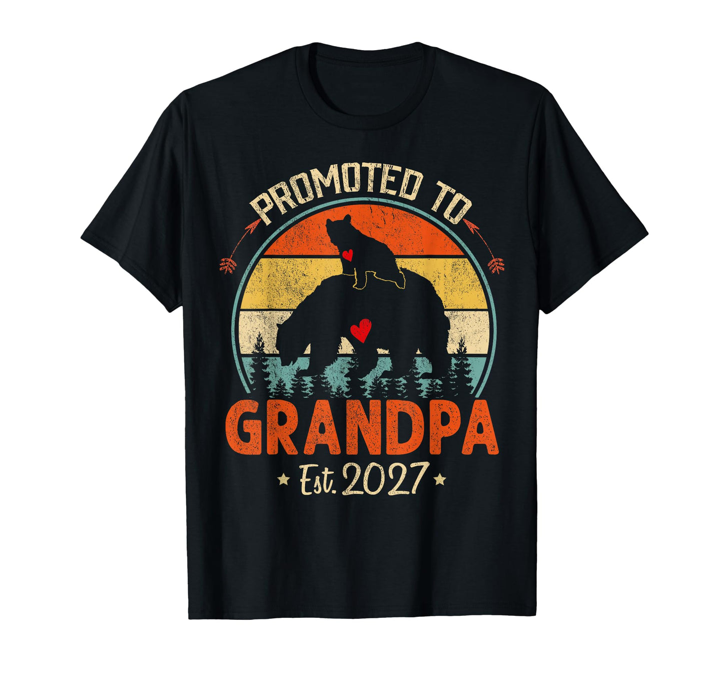Promoted To Grandpa 2027 Funny New T-Shirt - Minimalist Print Men Women - T-Shirt, Sweatshirt, Hoodie