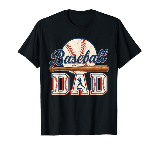 Baseball Dad Happy Fathers Day Shirts T-Shirt - Novelty Apparel Men Women - T-Shirt, Sweatshirt, Hoodie